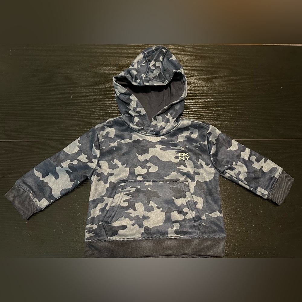 DKNY Size 12 Months Blue Camo Hoodie